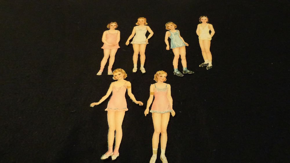 Vintage Paper Doll Party 1944 Saalfield Cut Paper Dolls Six Paper Dolls Clothes