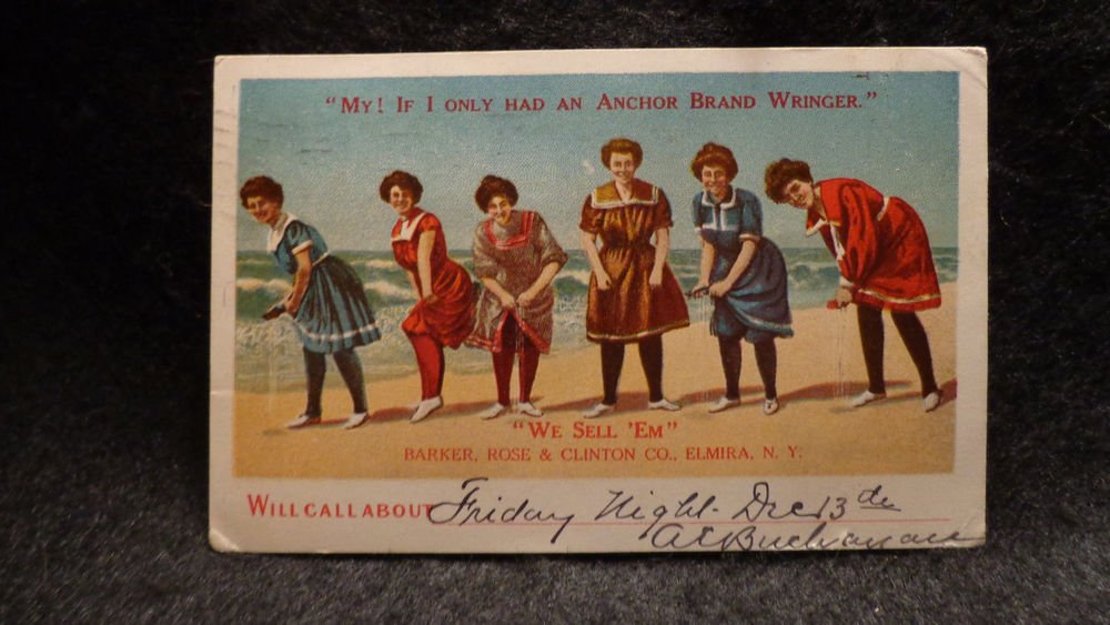 Vintage Advertising Postcard for Anchor Brand Wringer Used Undivided Back 1907