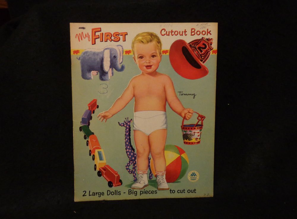 Vintage My First Cutout Book Merrill Pub/ Co. 1952 UNCUT 2 Dolls