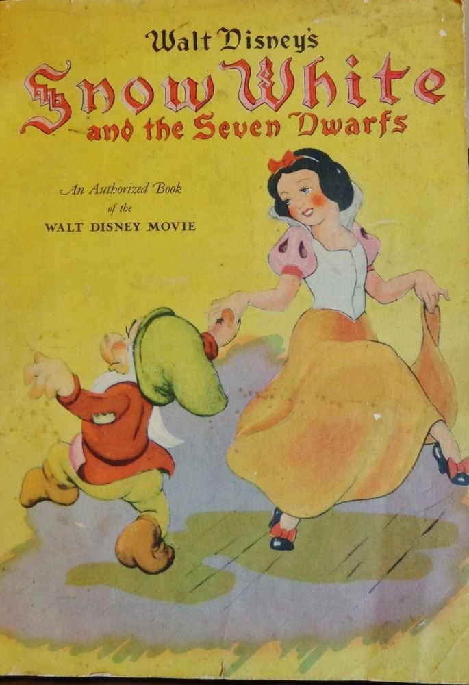 Snow White & the 7 Dwarfs Vintage Walt Disney Book Published in 1938
