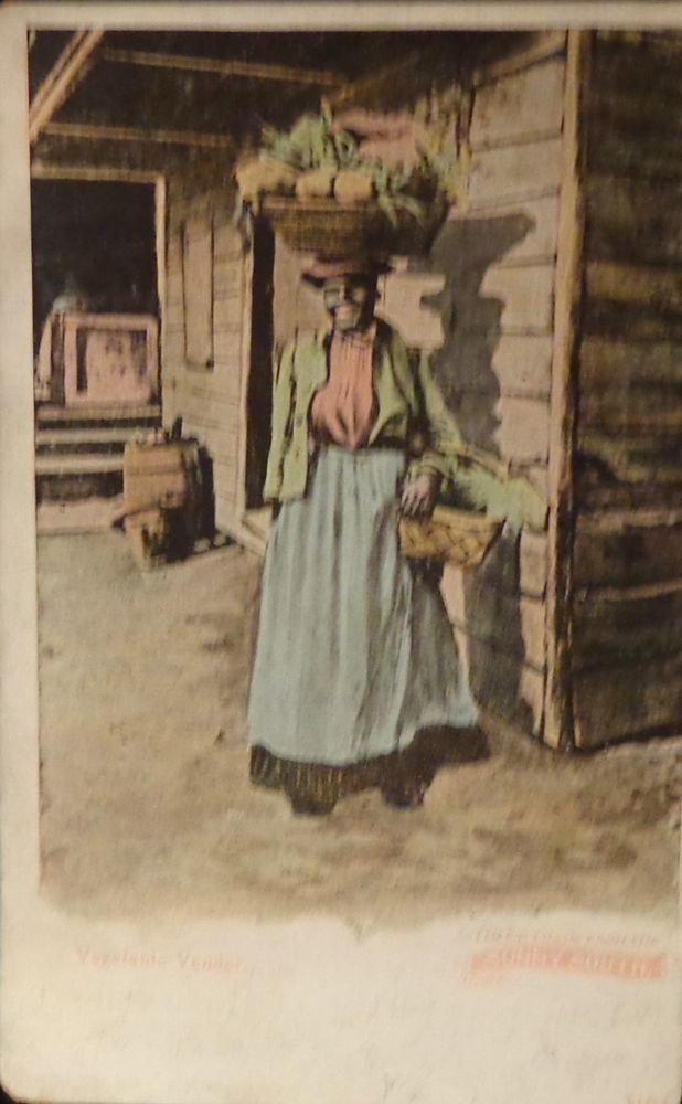 Black Americana Postcard "Vegetable Vendor" Used Divided Back