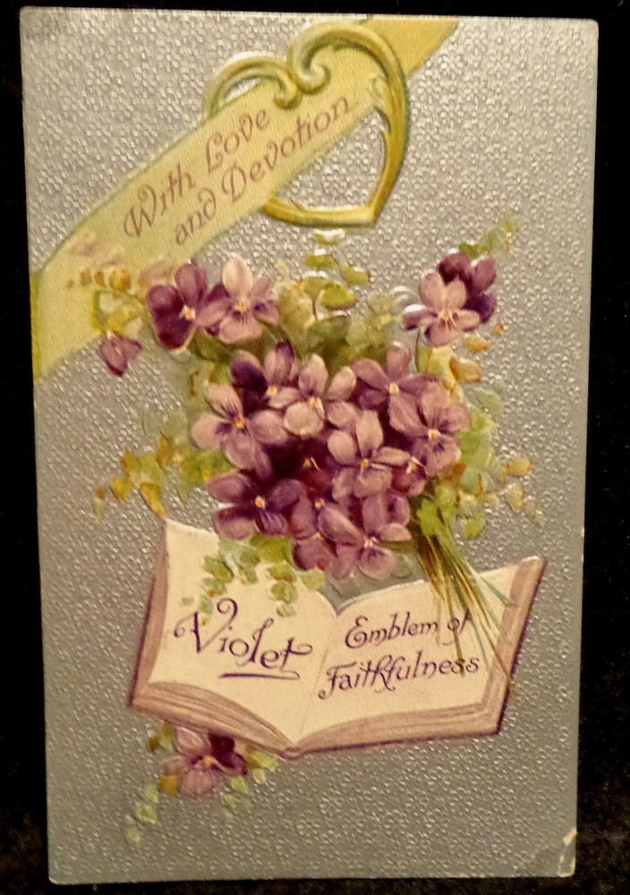 Vintage Valentine Postcard Divided Back Used Embossed Beautiful 1910