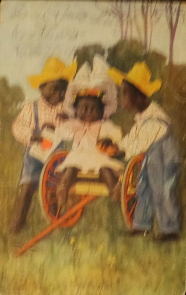 Black Americana Postcard "The Rivals" Postmarked 1907 Used Divided Back