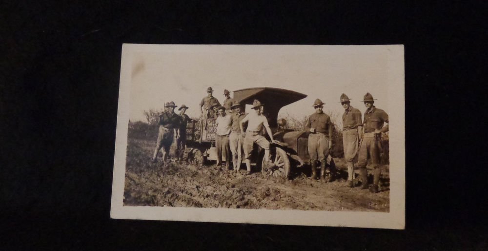 Vintage Real Photo Postcard Military Sepia US Unposted