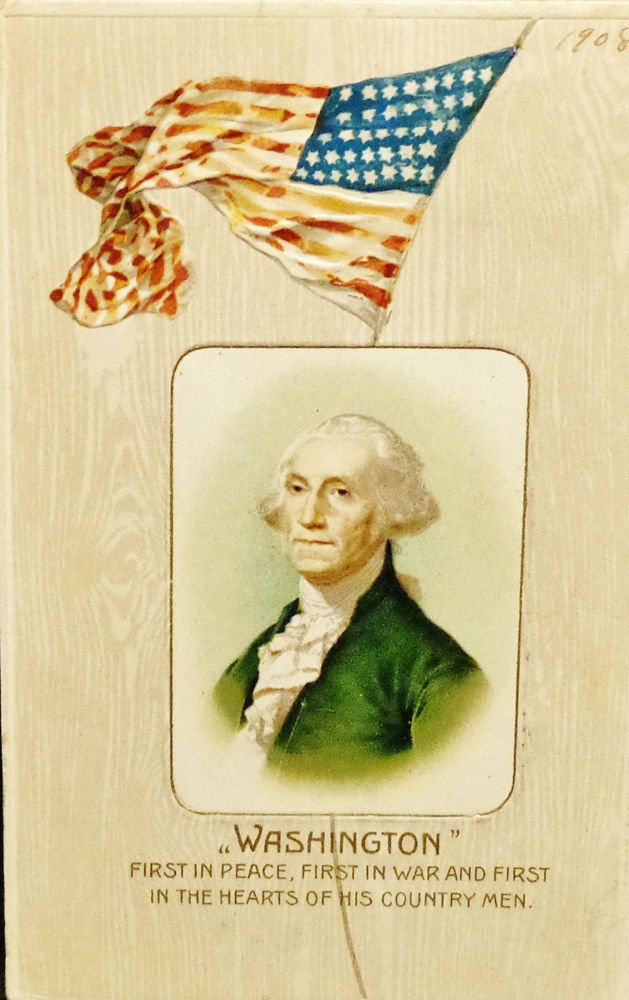 Vintage George Washington Birthday Postcard Divided Back Used Postmarked 1908