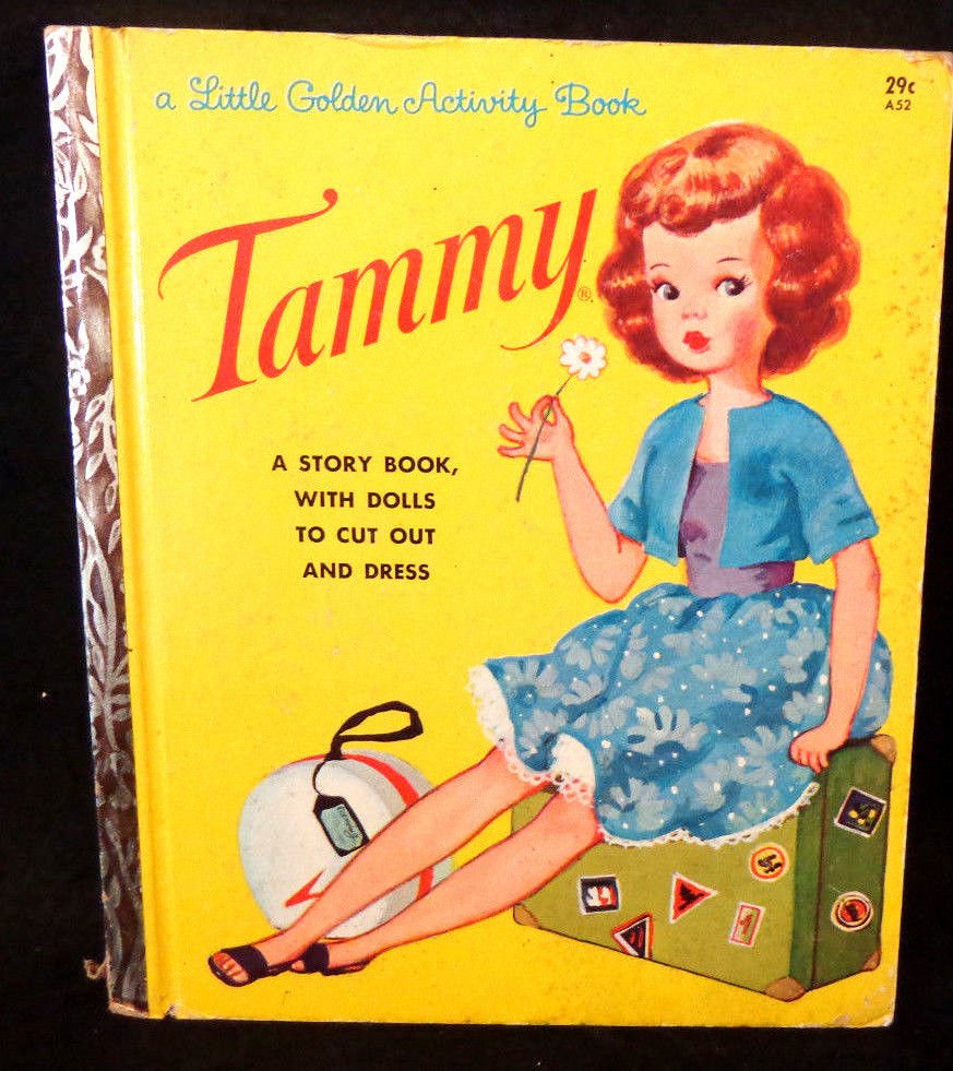 Tammy Little Golden Activity Book w/ Dolls to Cut Out Uncut Paper Dolls 1963