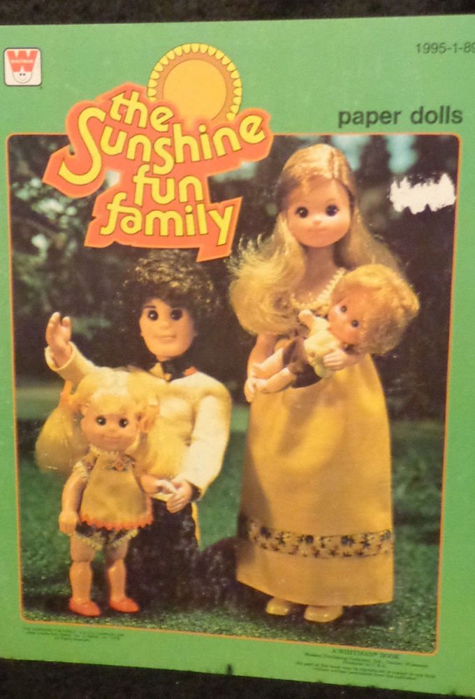 Vintage Paper Dolls Uncut The Sunshine Fun Family 1978 Whitman Company