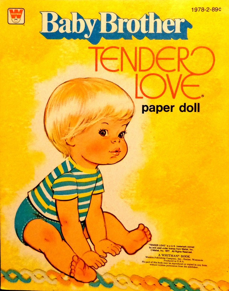 Vintage Paper Dolls Uncut "Baby Brother Tender Love" Whitman Pub. 1977