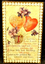 Vintage Valentine Postcard Divided Back Unused Embossed John Winsch 1910
