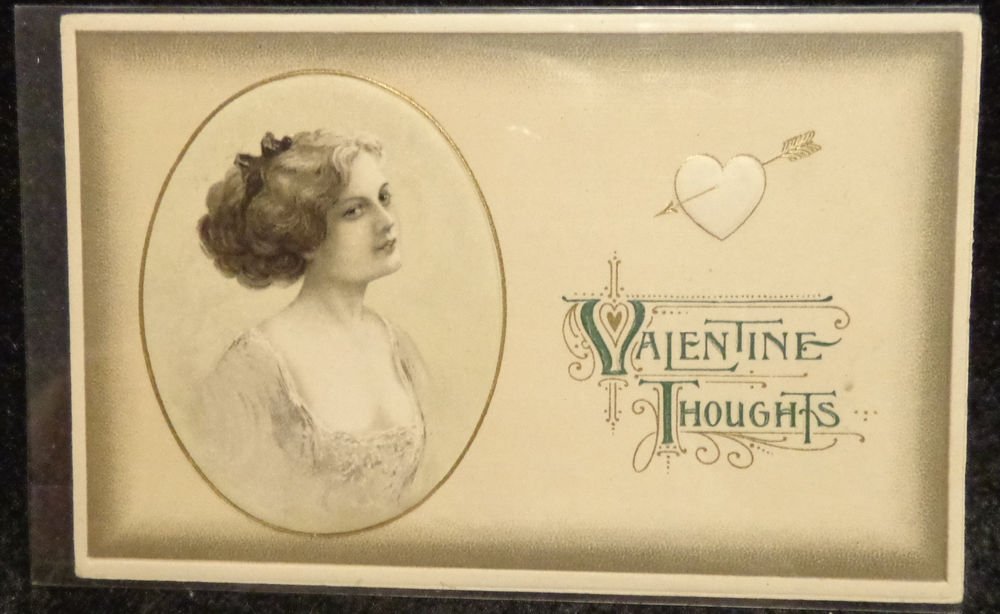 Vintage Valentine Postcard Divided Back Postally Unused Embossed 1907-1915