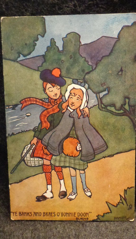 Raphael Tuck Oilette Printed Lithograph Postcard "Highland Ladies England