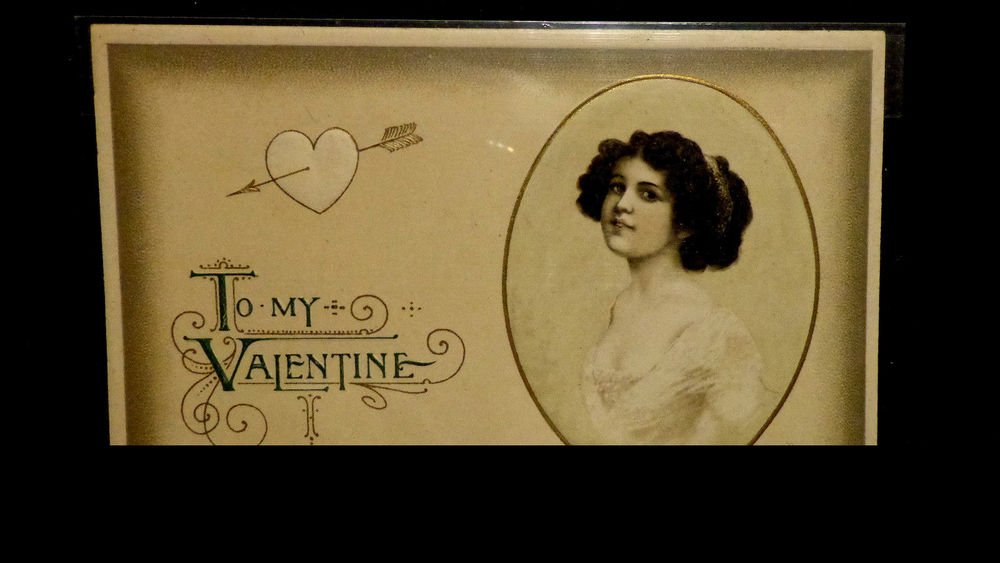 Vintage Valentine Postcard Divided Back Used Embossed Beautiful