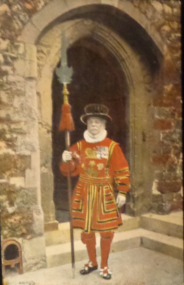 Vintage Postcard "Yeoman Warder, Tower of London" Used Split Back