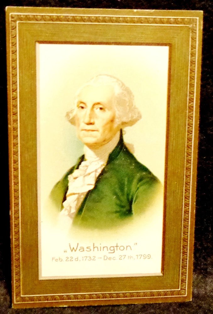 Vintage George Washington Birthday Postcard Divided Back Used Embossed Design