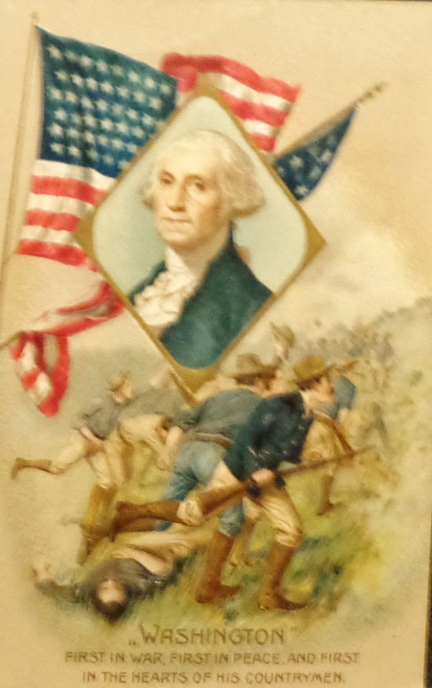 Vintage George Washington Birthday Postcard Embossed Divided Back Used 1911