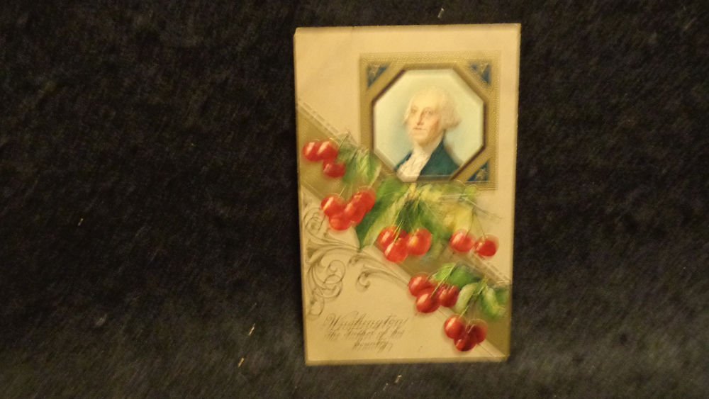 Vintage George Washington Birthday Postcard Embossed Used Divided Back 1910