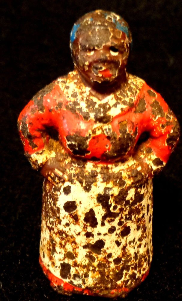 Cast Iron Aunt Jemina Paper Weight Wonderful Patina Vintage