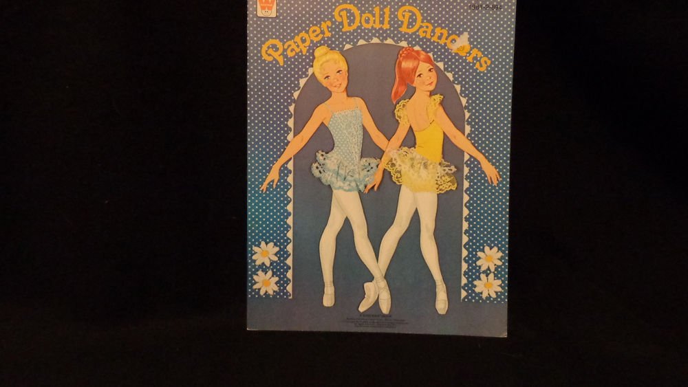 Vintage Uncut Paper Doll Dancers Whitman 1979 Two Dancers W/ Costumes
