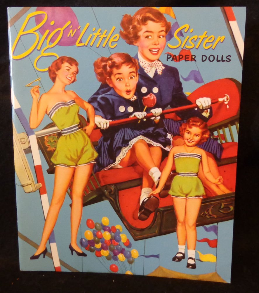 Big 'n' Litle Sister Uncut Paper Dolls Paper Studio 2010 Merrill #1549