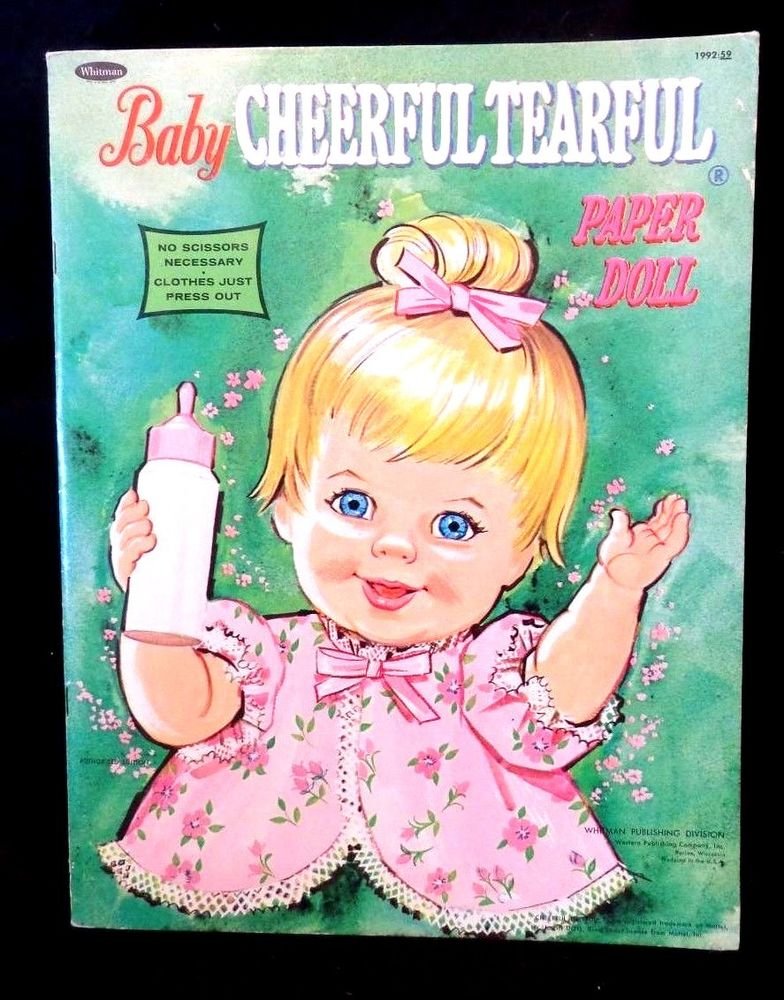 Baby Cheerful Tearful Paper Dolls Uncut Whitman Publishing Company 1968 Matell