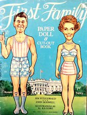 First Family Paper Doll & Cut-Out Book Ronald & Nancy Reagan UNCUT 1981 Dell Co.