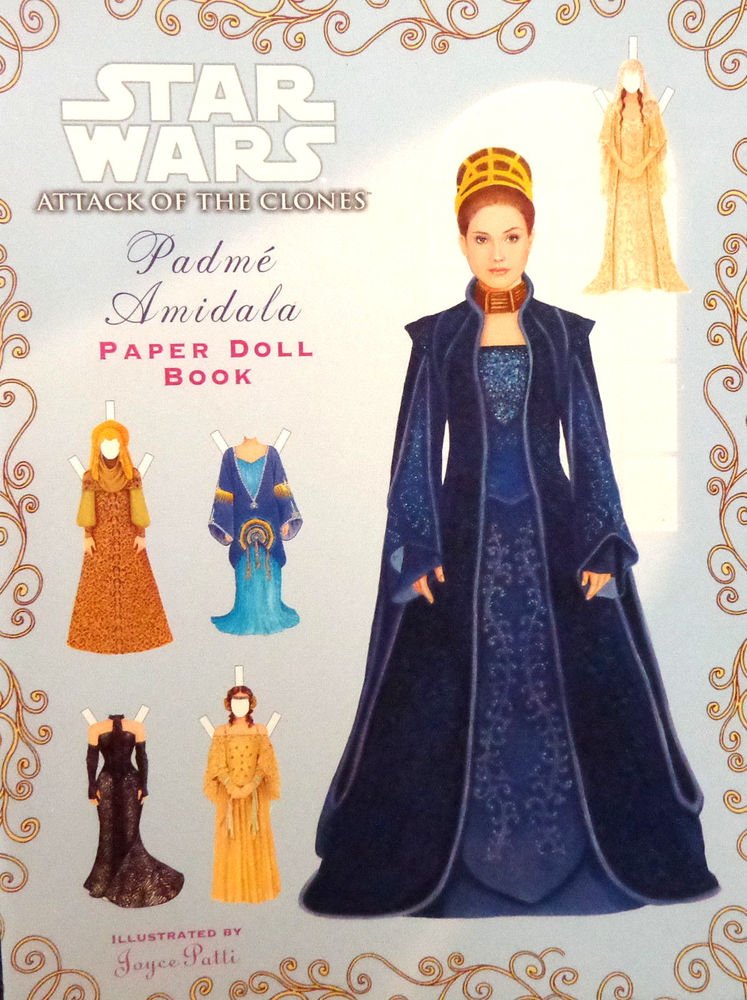 Uncut Star Wars Attack of the Clones Padme Amidala Paper Dolls 2002 Mint