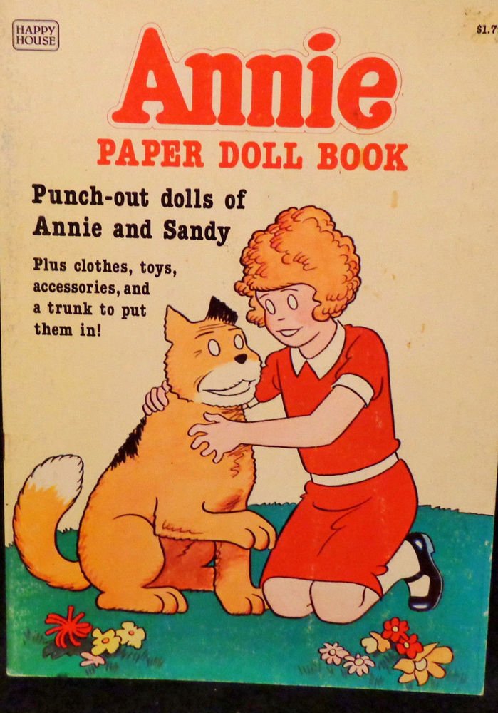 Annie Paper Doll Book Punch-Out Dolls of Annie & Sandy Uncut Happy House1982