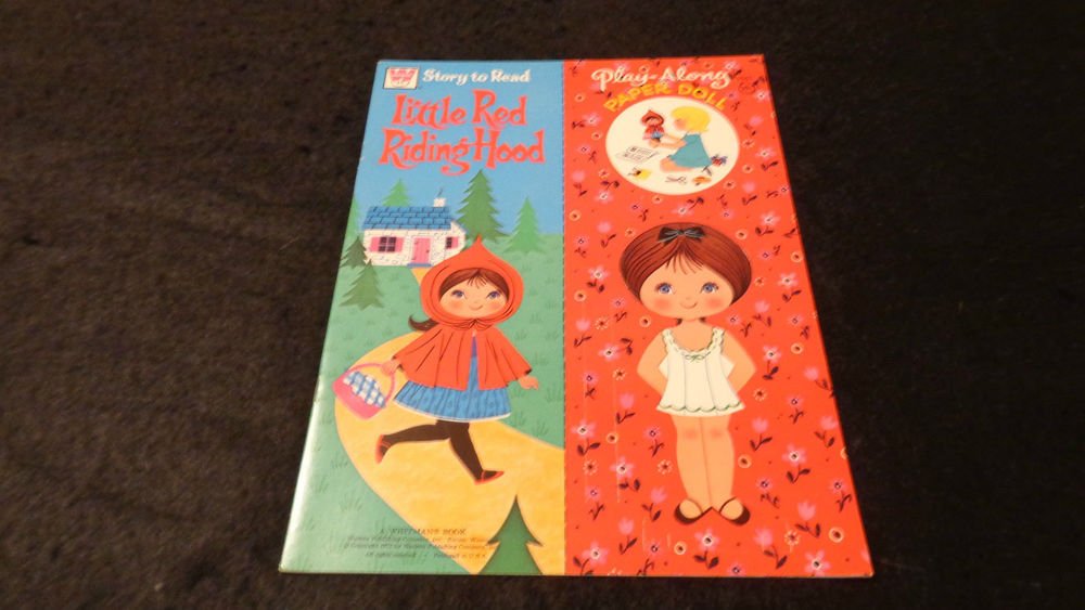 Whitman Paper Dolls Little Red Riding Hood Story to Read 1972 Uncut Dolls #1961
