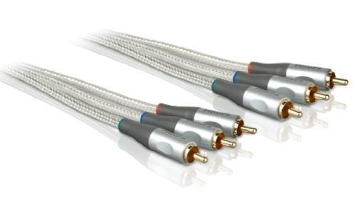 PHILIPS COMPONENT VIDEO CABL/6 FT CABLE/HD VIDEO/SUPERIOR PICTURE/GOLD CONNECTS