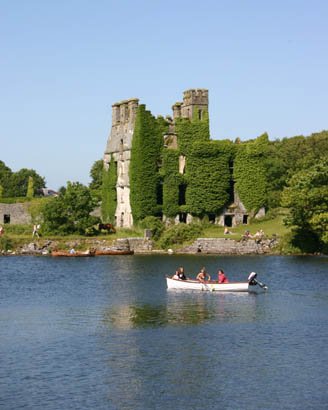 Galway Ireland ruined castle and river