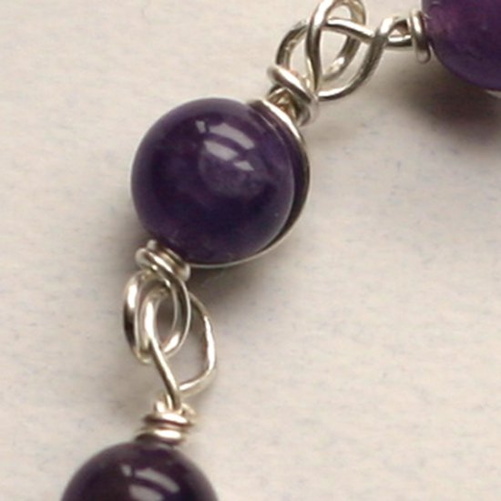 Wire Wrap amethyst bracelet