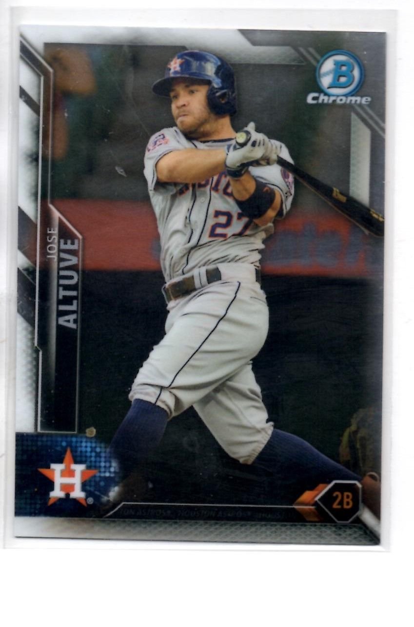 Jose Altuve Trading Card Single 2016 Bowman Chrome #39 Astros