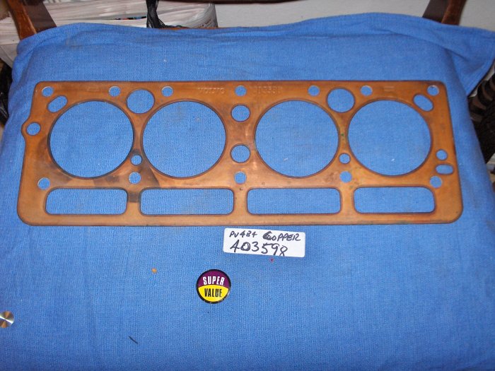 VOLVO B4B vintage CYLINDER HEAD GASKET 4 CYL COPPER, HARD TO GET 403598