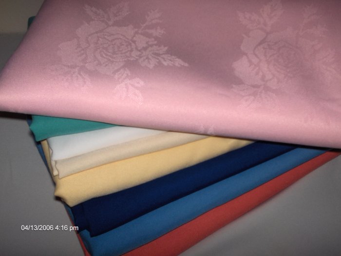 DAMASK RESTAURANT LINEN TABLECLOTH 54 X 54 PINK / QUALITY