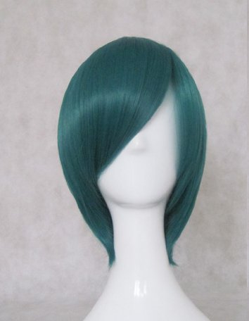The Prince of Tennis Echizen Ryoma dark green Cosplay wig+free shipping