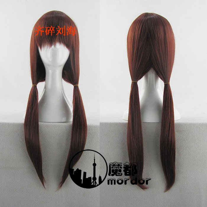 Neon Genesis Evangelion Makinami Mari Illustrious brown red Cosplay wig+free shipping