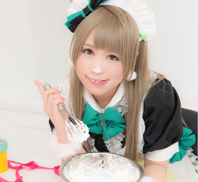 Love Live! Minami Kotori flaxen 80cm ponytail Cosplay wig+free shipping+Free Wig Cap