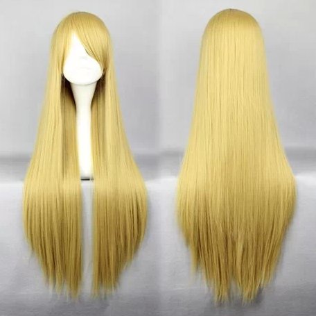 Naruto Senju Tsunade light flaxen 80cm Cosplay wig+free shipping+Free Wig Cap