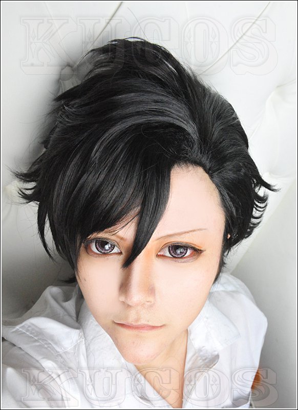 Haikyuu!! Kuroo Tetsurou black short Cosplay wig + free shipping+ Free Wig Cap