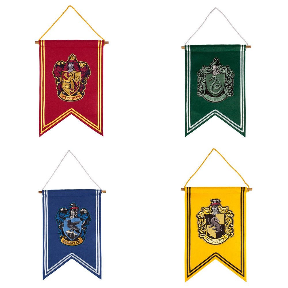made with applique Harry potter banner, Harry potter house banners