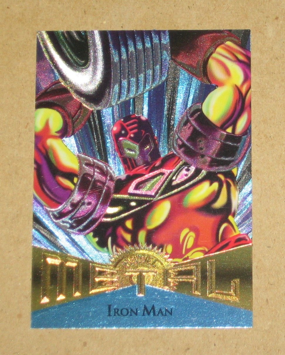 Marvel Metal (Fleer 1995) Card 23 Iron Man EXMT