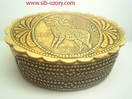 Russian Native Handmade Birch Bark Box