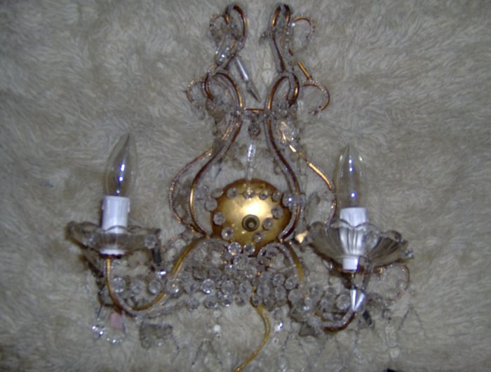 wall sconce chandelier crystal teardrops