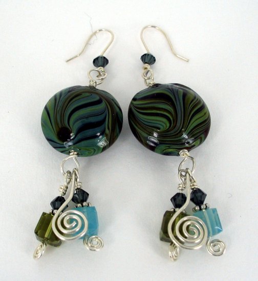 Glass Swirl Earrings