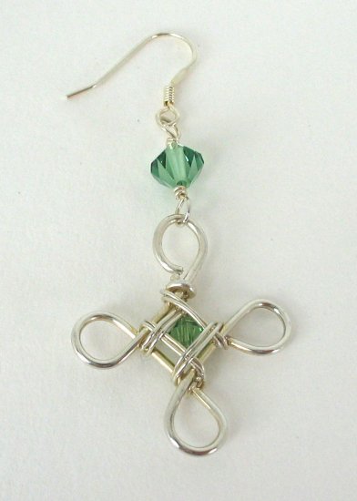 Crystal Cross Earrings