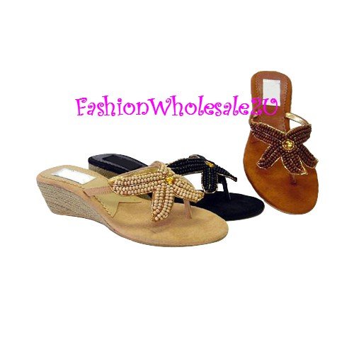 HW StarShell Wedge Womens Shoes Wholesale (18 Pair) - BLACK
