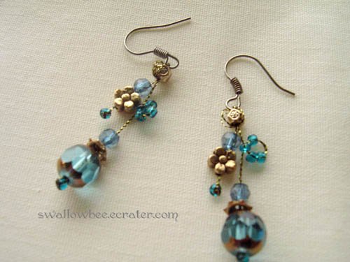 Blue Sky Bead Earrings
