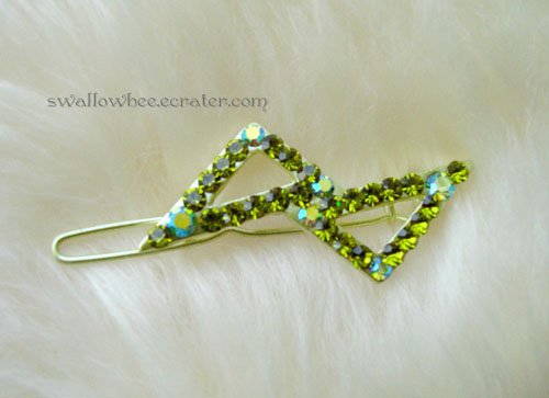 Stylish Green Triangle Hair Clip