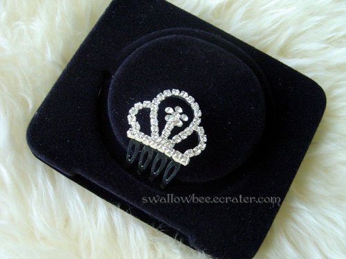 Sparkling White Crown Hair Comb