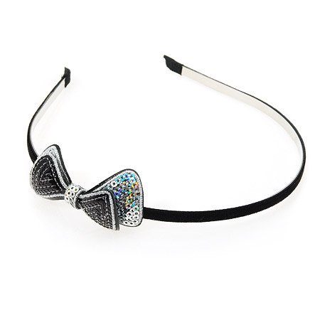 Sparkling Black and Silver Headband